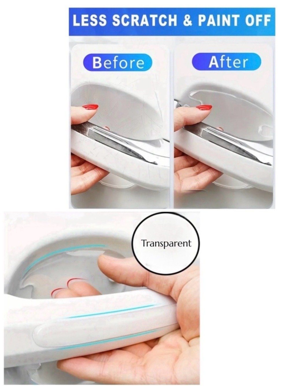 Auto/Vehicle Transparent Protector Strips/StickersUniversal Fit NIB
